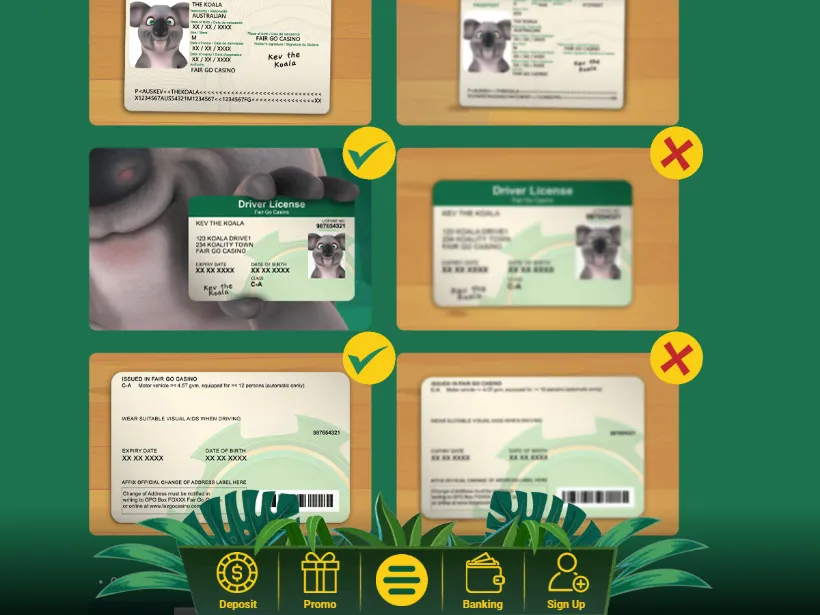 Document requirements for verification on the Fair Go Casino site